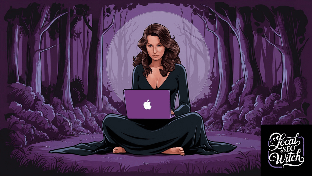 Local SEO Witch working in the woods