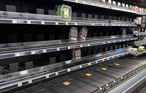 food shortage at grocery store
